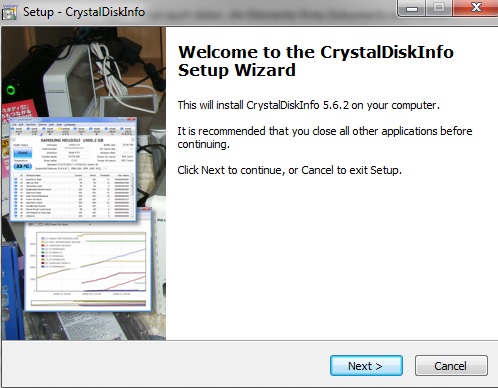 CrystalDiskInfo | Installation starten