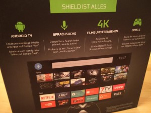 Nvidia Shield Android TV  Verpackung Rückseite